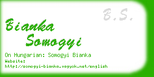 bianka somogyi business card